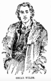 Illustration of Oscar Wilde in Sydney’s The Daily Telegraph, based on Napoleon Sarony’s studio photographs of Wilde taken in New York City in 1882.